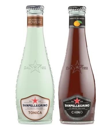 San Pellegrino Chinotto Lot of 48 bottles without alcohol + bouteille en verre jetable Oak Tonic 20 cl