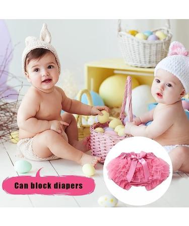 EQLEF Baby Bloomer Shorts with Frilly Knickers, Lace Nappy Cover, Ruffle Pants, and Headband Set - Perfect for Baby Photography Prop Costume in Pink - Buy Online on GoSupps.com