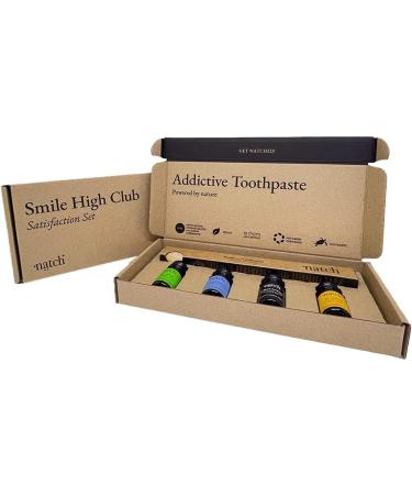 NATCH Fluoride-Free Tooth Cleaning Tablets & Travel Set | Vegan Toothpaste Tabs Gift with Bamboo Toothbrush - Eco-Friendly Oral Care - Buy Online on GoSupps.com