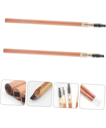 SOESFOUFU 2pcs Double Ended Eyebrow Pencil with Brush Women Makeup Pencils Makeup Eyebrow Tool Eyeliner Wood - Buy Online on GoSupps.com