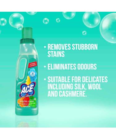 Ace for Colours Remove stains Hygienic Cleaning 1L Fresh Perfume Case of 6 Bottles Pack + Gift For you Organza small bag - Buy Online on GoSupps.com