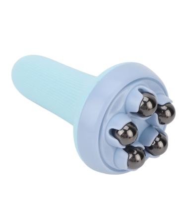 Portable roller ball massage 5 magnetic bead massage scooters hand held around 360 degrees slimming rotating rotating roller ball for skin care (blue)