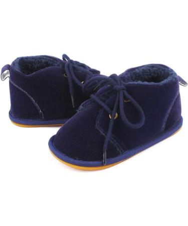 LACOFIA Baby Winter Anti-Slip Lace-up Booties - Navyblue (6-12 Months) - Buy Online on GoSupps.com