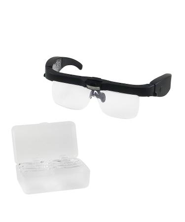 Uncles Head Mounted Magnifier 3 LED HandsFree Headband Magnifying Glass with 5 Lens 150D 200D 300D 2.5X4.0X for Close Working