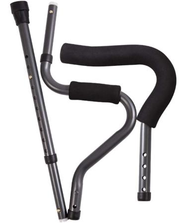 Folding Underarm Adult Crutches(Pair) S-Shape Portable Medical Crutch with Height Adjustable Ergonomic Lightweight Aluminum Alloy Walker Interesting Bathing in Sunlight - Buy Online on GoSupps.com