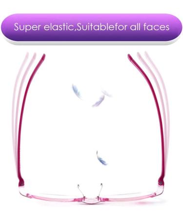 TERAISE Frameless Diamond Cut Reading Glasses for Men - 2pcs Anti Fatigue Clear - Pink 2.5x International Shipping Available - Buy Online on GoSupps.com