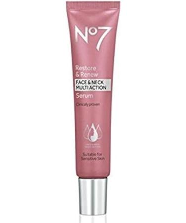 No7 Restore & Renew Face & Neck MULTI ACTION Serum 30ml - Buy Online on GoSupps.com