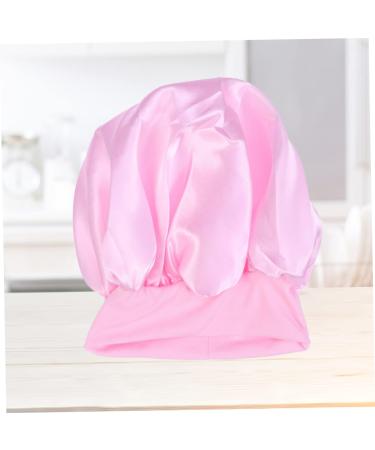 Silky Satin Sleep Cap for Curly Hair | Wide Side Bonnet Shower Cap | Pink | 1pc - Buy Online on GoSupps.com