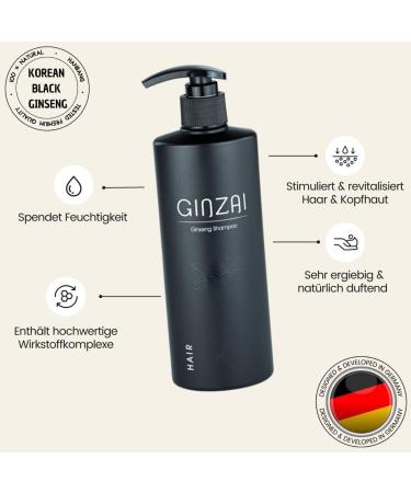 GINZAI Hair shampoo 500 ml & conditioner 300 ml in a set Korean cosmetics to strengthen the hair roots moisture care and hair conditioner for shiny hair hair treatment care product - Buy Online on GoSupps.com