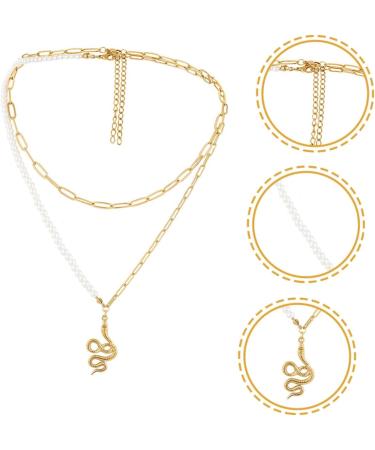 Yardenfun Snake Necklace Gold Necklace for Women Necklaces for Women Pendant Necklace for Women Titanium Steel - Buy Online on GoSupps.com