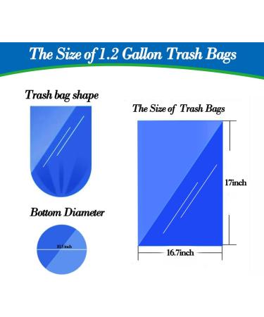 300 Count Small Clear 1.2 Gallon Trash Can Liners - Extra Strong Garbage Bags for Home, Office, Kitchen - Fits 4.5-6 Liter Bins - Buy Online on GoSupps.com