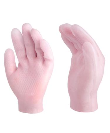 FRCOLOR 1 Pair Moisturising Silicone Gel Gloves Hand Healing Gloves Gel Spa
