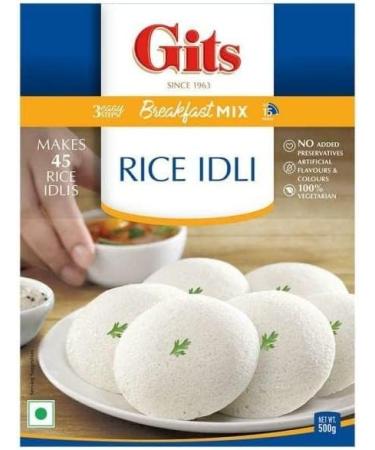 Gits Rice Idli Instant Breakfast Mix 500g - Made From Fermented Batter Of Rice & Lentil - A Traditional South Indian Breakfast -Makes 45 Idlis (Pack of 2) - Buy Online on GoSupps.com