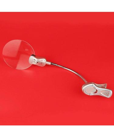Magnifying Glass 30X Handheld Thick Glass Old Man Newspaper Hd with Led Light 86 Mm for Reading Crafts Repair Magnifier 86Mm Lofty Ambition