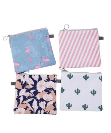 With storage bag for women's bandages 4Pack - periodica bag with zip for women's bands first period gifts for collective bags for teenagers binding