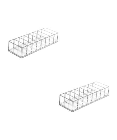 MAGICLULU 2pcs Box Makeup Storage Box Lipstick Organizer Clear Stand Desktop Stand Storage Bag Acrylic Make up