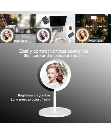 JSONPHX Lighted Makeup Mirror with Tri-Color HD Daylight, Touch Control & Rechargeable LED Lights - 5X and 10X Magnifying Mirrors, Perfect Gift - Buy Online on GoSupps.com