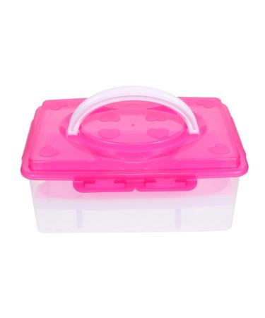 GLEAVI Egg Storage Box Eggs Food Trays Camping Fridge Containers for Food Egg Holder Call Crisper re-usable Rosy 24X16.5X10CM