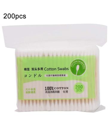 200pcs Double Head Cotton Swabs - Eco-Friendly Wooden Sticks for Cleaning | International Shipping Available - Buy Online on GoSupps.com