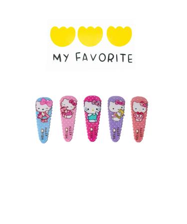 Hello Cat Hair Clips - Cute Metal Snap Barrettes for Girls & Women (5 Pieces) | Hair Accessories Gift - Buy Online on GoSupps.com