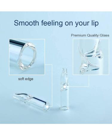 10 Pcs Reusable Glass Filter Tips | Premium Rolling Mouthpiece - Easy to Clean | Flat Mouth Design - Buy Online on GoSupps.com