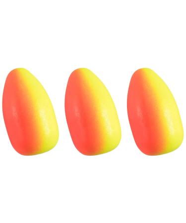 Dr.Fish 30 Pack Oval Foam Floats Trout Floats Fishing Rig Floats Fly Fishing Strike Indicator Pompano Walleye Catfish Crawler Harness Bead Stopper Sinker Stops Red and Yellow Large: 1/2"*4/5"
