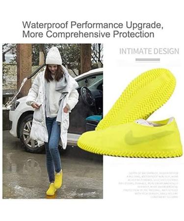 VBoo Waterproof Shoe Covers | Non-Slip Overshoes for Men, Women, Kids | Water Resistant Silicone Rubber Rain Shoe Cover | Outdoor Cycling Protection (Large, Black) - Buy Online on GoSupps.com