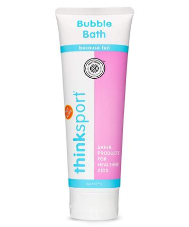 Thinksport Kids EWG Verified Bubble Bath for Kids & Adults | Free of parabens, phthalates, 1,4 dioxane & Toxic Chemicals | Ingredient Safety Transparency - 8oz 8 Ounce (Pack of 1)