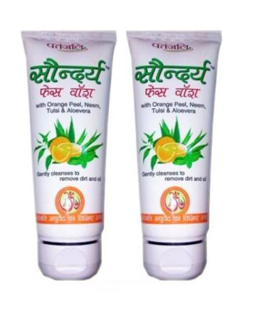 Patanjali Saundarya Face Wash - 60ml Pack of 2/clear Glowing Skin/soft Skin Face Wash