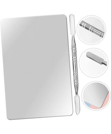 Beatifufu 1set Makeup Mixing Pad with Spatula for Foundation Eyeshadow Compact Lightweight Durable for Color Mixing Perfect Blending - Buy Online on GoSupps.com