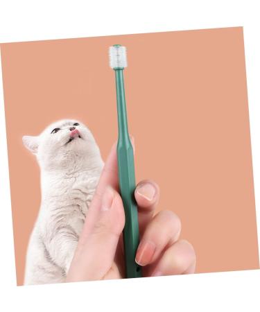WOONEKY 4pcs Toothbrush Kitten Supplies Pet Oral Care Brush off Cats Dog Toothpaste Plastic - Buy Online on GoSupps.com