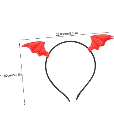 Holibanna 5 Sets Bat Headband Collar Hair Accessories for Prom Bat Wing Hair Bands Black Accessories for Women Halloween Bats Prom Hair Accessories Outfit Headdress Halloween Leather Red - Buy Online on GoSupps.com
