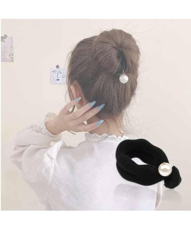 2Pcs Pearl Hair Bun Maker Set - Magic Bun Twist Curler Clips for Lazy Hairstyle - Styling Tool for Girls and Women - Buy Online on GoSupps.com