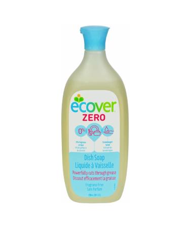 Ecover Fragrance Free Zero Dishwashing Liquid Soap, 25 Fluid Ounce -- 6 per6