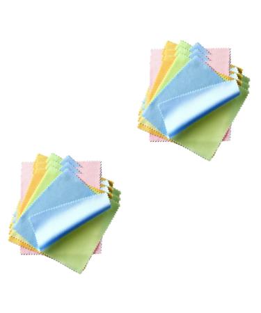 FOMIYES 200 Pcs Glasses Cloth Eyeglass Wipes Glasses Wipes Polishing Cloths Eye Glasses Lens Cleaner Cloths for Glasses Phone Screen Wipes Eye Glass Clean Cloths Glasses Cleaner Wipes Assorted Colorx2pcs 10.00X10.00X0.20CMx2pcs