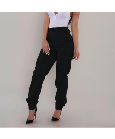 Women's Summer Hip Hop Baggy Sweatpants - High Waist Cargo Pants with Multiple Pockets | Black Joggers Trousers - Buy Online on GoSupps.com