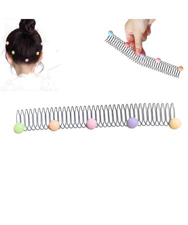 Stretchable Invisible Hair Clips Girl U Shape Finishing Fixer Comb Headbands Flexible Clip Shaped Set Accessory Decorative Sturdy Lightweight for Kids Toddlers Children Accessories (Ball 1Pcs) Ball 1Pcs