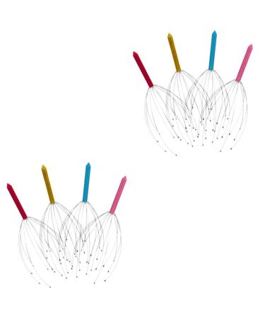 Magiclulu Metal spatula 8 STK head massage gear tingling on the scalp scalp massager for hair growth tool head clumsy massager metal scratch scrap scratching office metal scraps