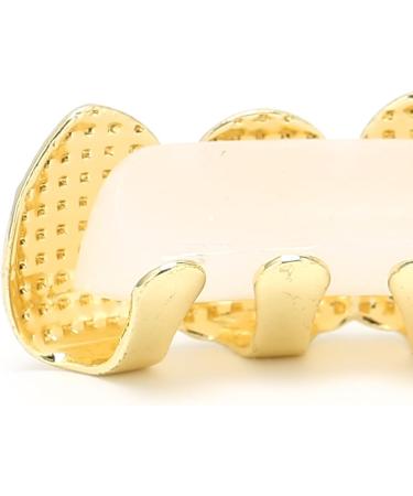 Hip Hop Hollow Tooth Hip Hop Teeth Grillz Easy to Wear Portable Rapper Costume Teeth Jewelry and Party Photo Props for Halloween for Women Men Gift (Gold) - Buy Online on GoSupps.com