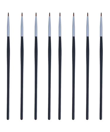 LALAFINA 8 Pcs Fine Eyeliner Brush Makeup Eyeliner Applicator Brush Eye Brush Travel Make up 18X0.4X0.4CMx2pcs Blackx2pcs
