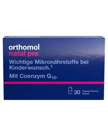 Orthomol Natal Pre for women with desire to have children - with vitamin B12 folic acid and zinc - support of fertility - capsules 30 St. daily portions