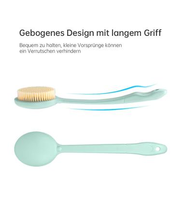 Chiris Back Brush - Long Handle Body Brush for Shower & Bath | Wet & Dry Back Scrubber for Acne Peeling & Dead Skin Removal (Blue) - Buy Online on GoSupps.com