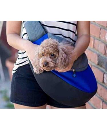 BIGWING Transport Bag for Dogs & Cats - Stylish Shoulder Carrier for Small Pets - Durable Linen Pet Tote in Blue - Buy Online on GoSupps.com