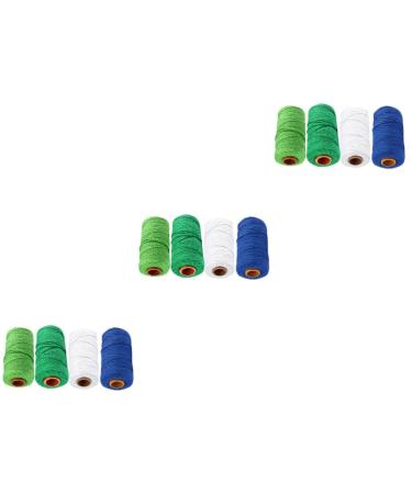 Coheali 12 rolls braided cotton rope rope made of natural cotton ear cable elastic knitting cord for tinkering macrame cord made of cotton cotton cord fine rope