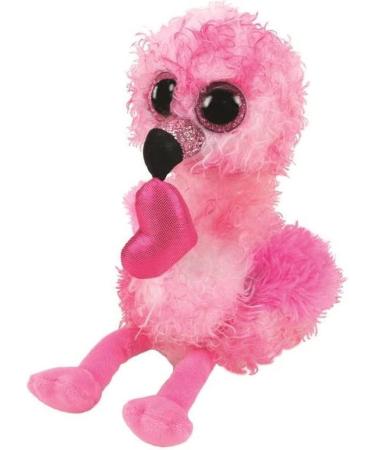 TY 2004869 Flamingo Beanie Stuffed Animal - Multicolored Heart Design - Dainty - Buy Online on GoSupps.com