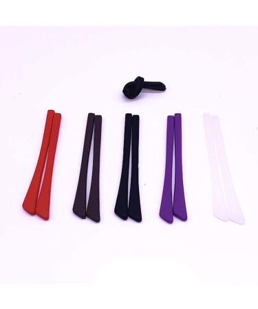 Silicone Anti-Slip Eyeglass End Tips - 5 Pairs | Glasses Retainers for Thin Metal Legs | Inner Hole Size 1x2mm - Buy Online on GoSupps.com