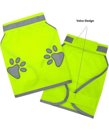 High Visibility Reflective Dog Security Vest - Safety Clothing for Small & Large Dogs - Perfect for Outdoor Hiking & Walking (XXL Yellow) - Buy Online on GoSupps.com