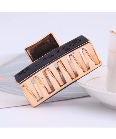 Yusier 2.5 inch Small Rectangle Decorative Hair Clip Set - Engraved Pattern Claw Clips for Thin Hair (6PCS) - Buy Online on GoSupps.com