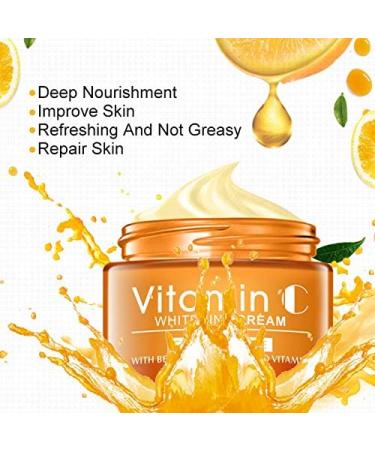 Cr me claircissante pour la peau cr me la vitamine C cr me claircissante pour le corps du visage taches sombres taches d' ge Anti- ge Anti-rides hydratant 50g - Buy Online on GoSupps.com
