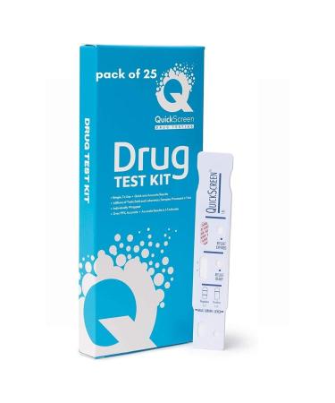 QuickScreen Single Panel Amphetamine Drug Test, 25